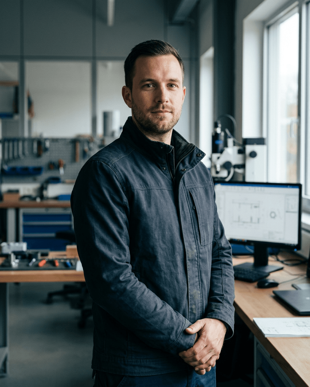Timon Krause, Gründer von CrossTalent, im Arbeitsumfeld